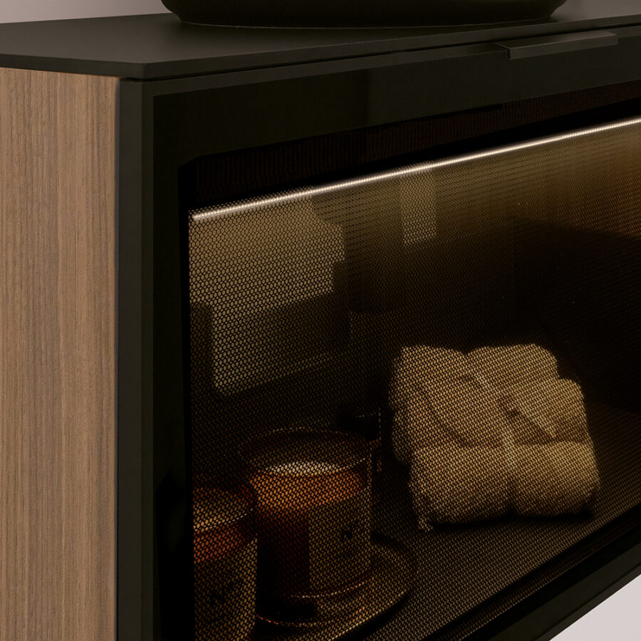 Frente-GLASS-STRIATO-luz-interior-armazon-FAMA16-Olmo-cambria copia 2